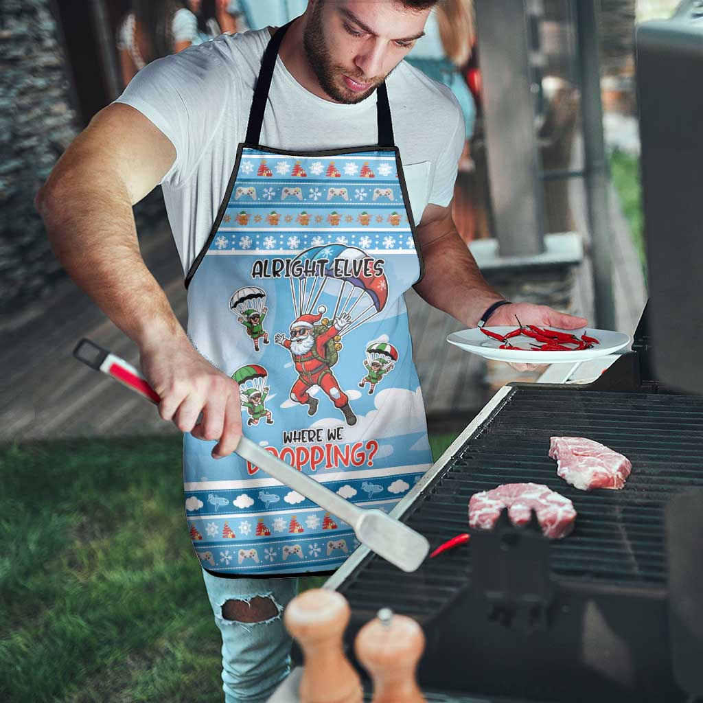 Gamer Christmas Apron Alright Elves Where We Dropping - Wonder Print Shop
