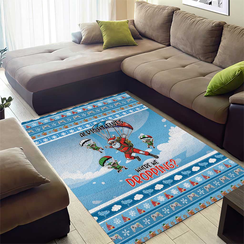 Gamer Christmas Area Rug Alright Elves Where We Dropping - Wonder Print Shop