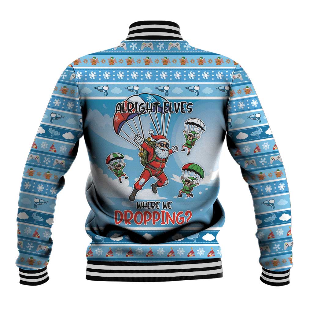 Gamer Christmas Baseball Jacket Alright Elves Where We Dropping - Wonder Print Shop