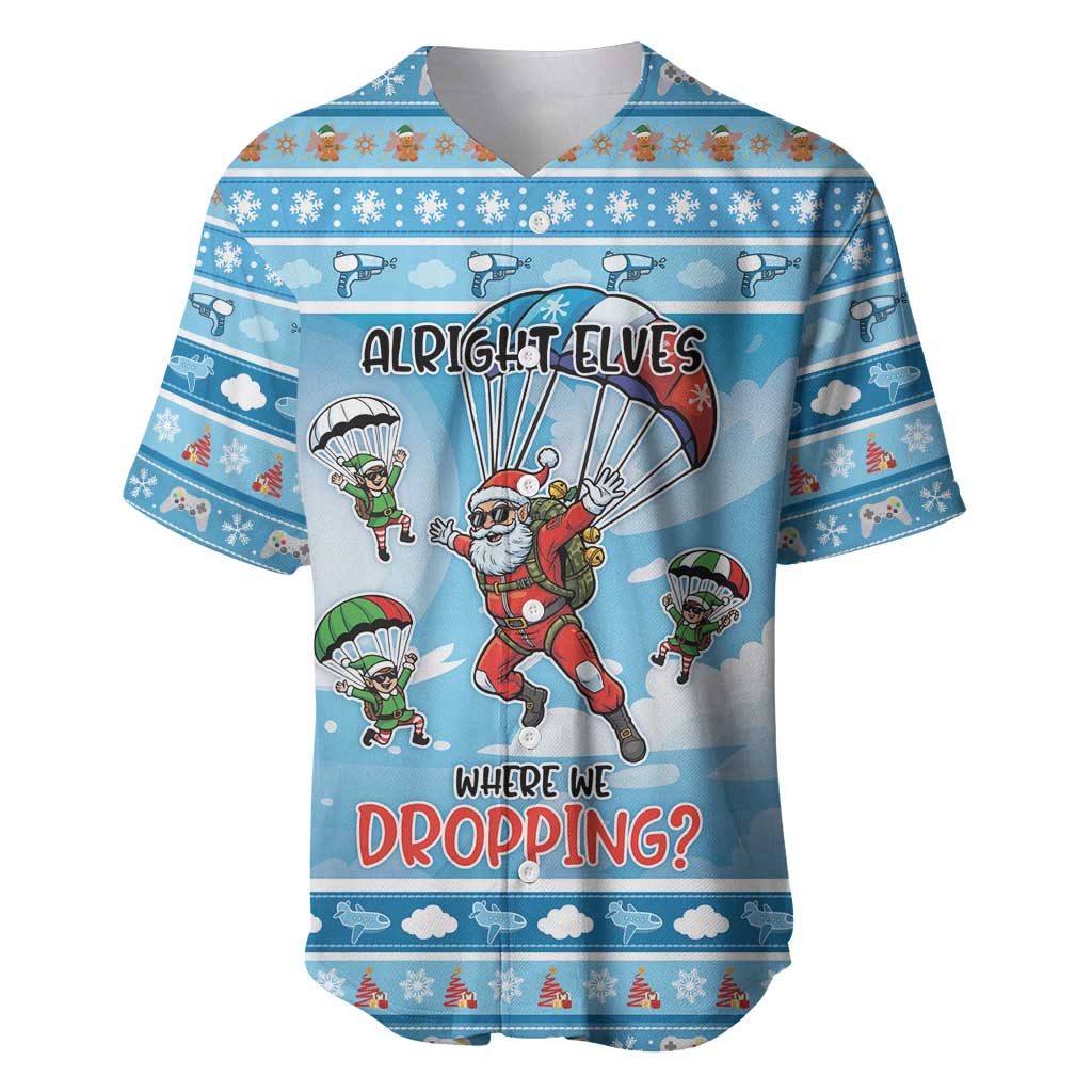 Gamer Christmas Baseball Jersey Alright Elves Where We Dropping - Wonder Print Shop