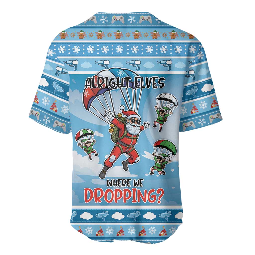 Gamer Christmas Baseball Jersey Alright Elves Where We Dropping - Wonder Print Shop