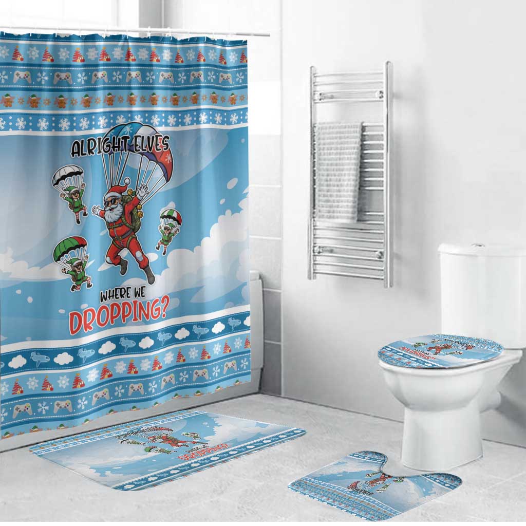 Gamer Christmas Bathroom Set Alright Elves Where We Dropping - Wonder Print Shop