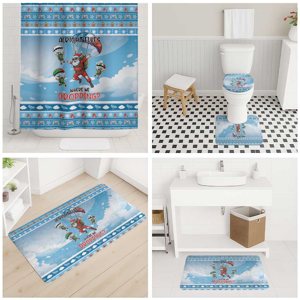 Gamer Christmas Bathroom Set Alright Elves Where We Dropping - Wonder Print Shop