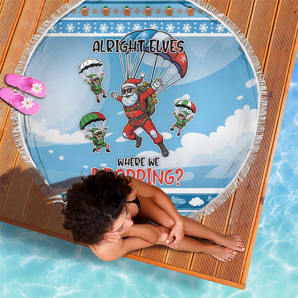 Gamer Christmas Beach Blanket Alright Elves Where We Dropping - Wonder Print Shop