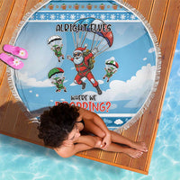Gamer Christmas Beach Blanket Alright Elves Where We Dropping - Wonder Print Shop