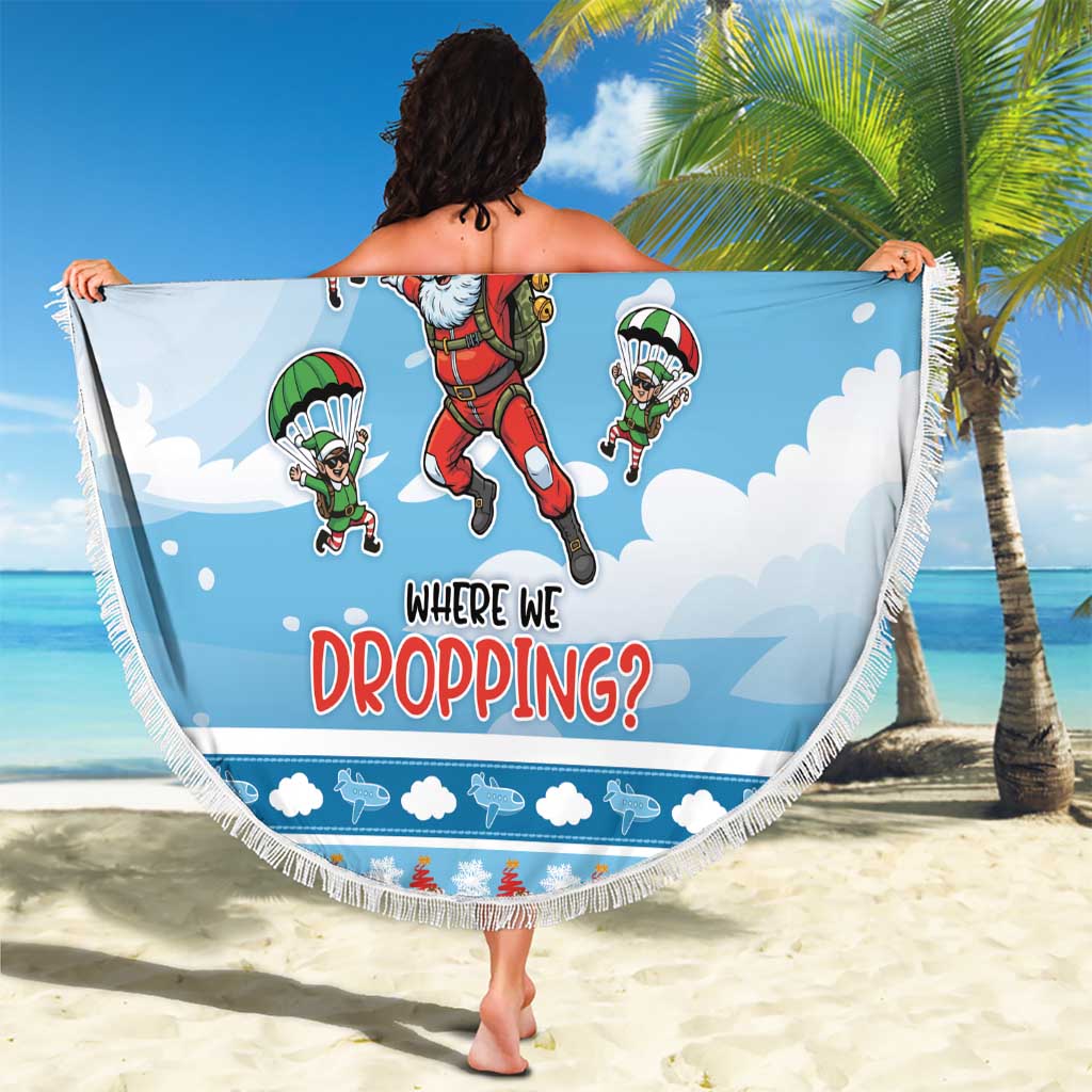 Gamer Christmas Beach Blanket Alright Elves Where We Dropping - Wonder Print Shop