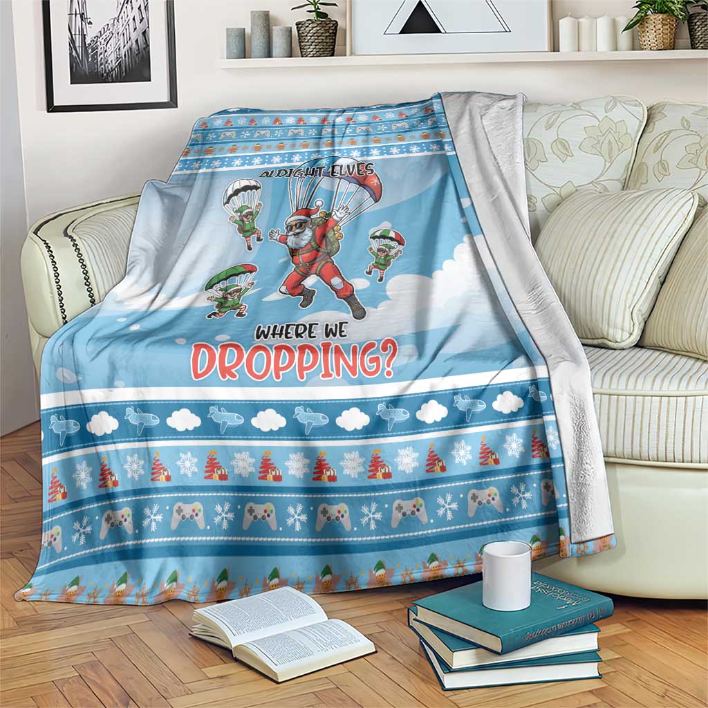 Gamer Christmas Blanket Alright Elves Where We Dropping - Wonder Print Shop
