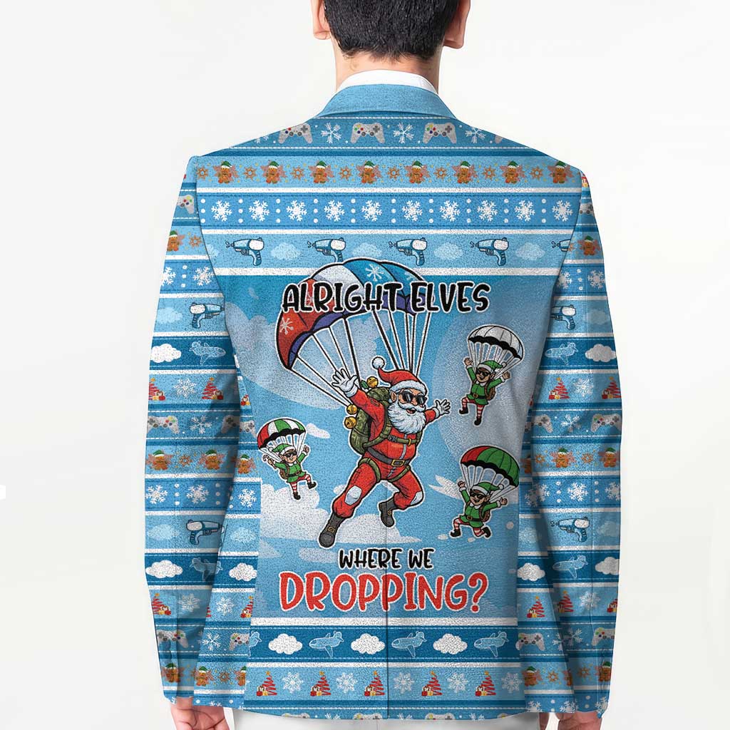 Gamer Christmas Blazer Alright Elves Where We Dropping - Wonder Print Shop