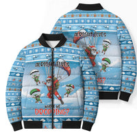 Gamer Christmas Bomber Puffer Jacket Alright Elves Where We Dropping - Wonder Print Shop