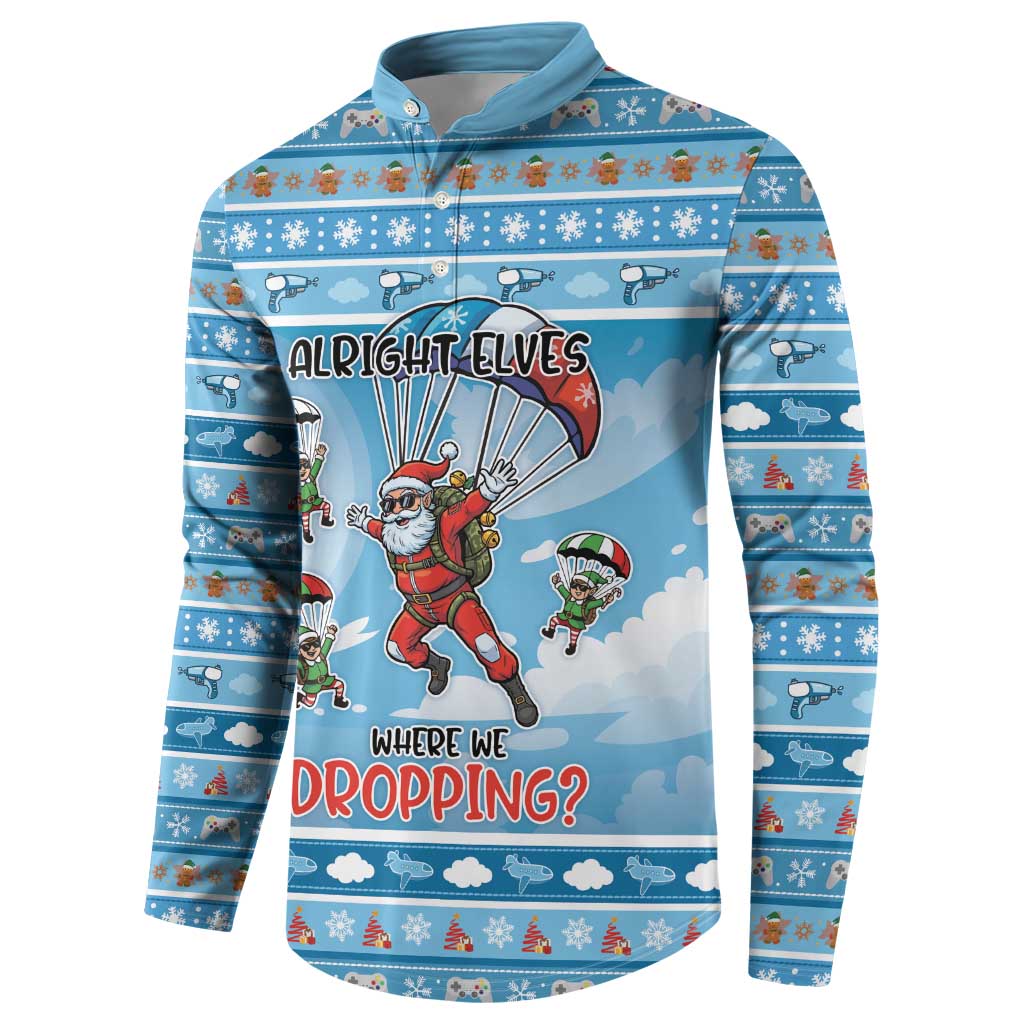 Gamer Christmas Button Sweatshirt Alright Elves Where We Dropping - Wonder Print Shop