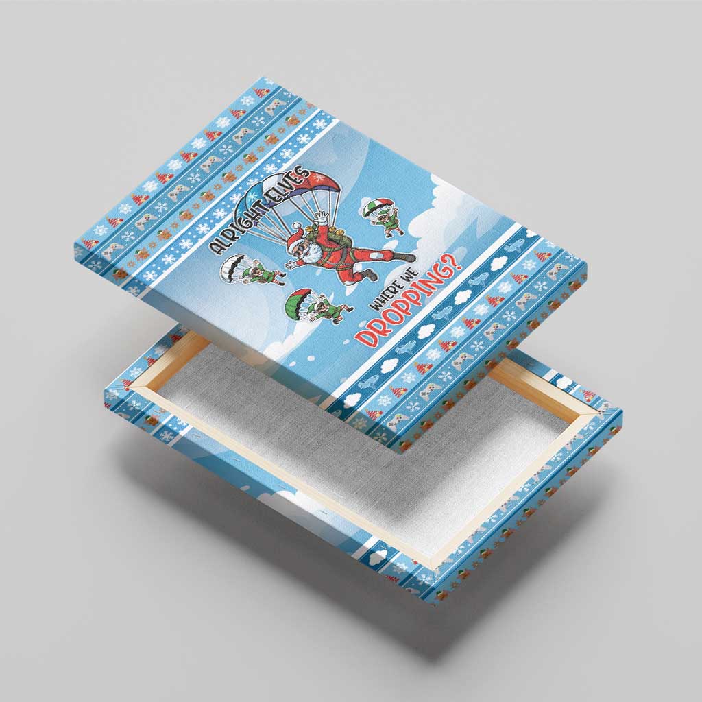 Gamer Christmas Canvas Wall Art Alright Elves Where We Dropping - Wonder Print Shop