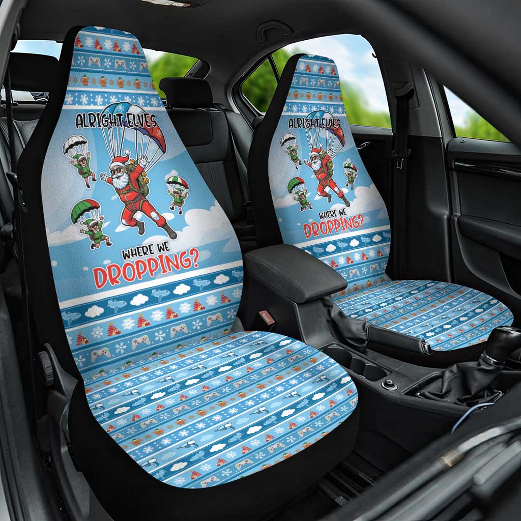 Gamer Christmas Car Seat Cover Alright Elves Where We Dropping - Wonder Print Shop