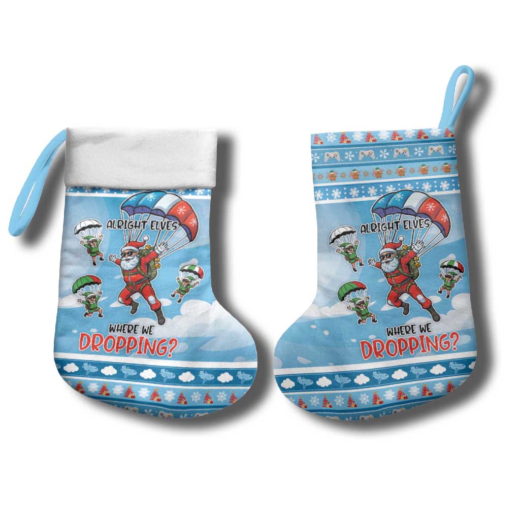 Gamer Christmas Stocking Alright Elves Where We Dropping - Wonder Print Shop