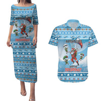 Gamer Christmas Couples Matching Puletasi and Hawaiian Shirt Alright Elves Where We Dropping - Wonder Print Shop