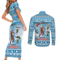 Gamer Christmas Couples Matching Short Sleeve Bodycon Dress and Long Sleeve Button Shirt Alright Elves Where We Dropping - Wonder Print Shop