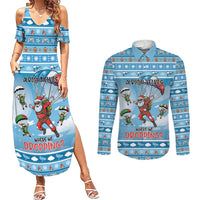 Gamer Christmas Couples Matching Summer Maxi Dress and Long Sleeve Button Shirt Alright Elves Where We Dropping - Wonder Print Shop