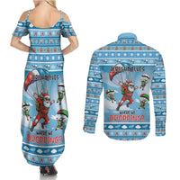 Gamer Christmas Couples Matching Summer Maxi Dress and Long Sleeve Button Shirt Alright Elves Where We Dropping - Wonder Print Shop