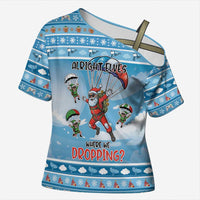 Gamer Christmas Cross Shoulder Shirt Alright Elves Where We Dropping - Wonder Print Shop