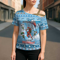 Gamer Christmas Cross Shoulder Shirt Alright Elves Where We Dropping - Wonder Print Shop