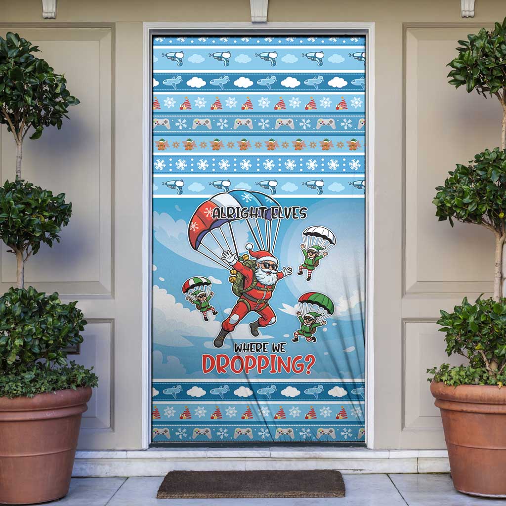 Gamer Christmas Door Cover Alright Elves Where We Dropping - Wonder Print Shop