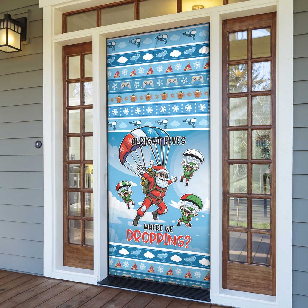 Gamer Christmas Door Cover Alright Elves Where We Dropping - Wonder Print Shop