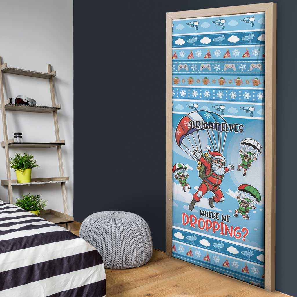 Gamer Christmas Door Cover Alright Elves Where We Dropping - Wonder Print Shop