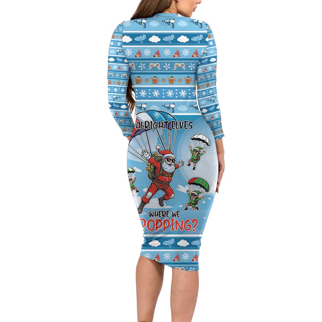 Gamer Christmas Family Matching Long Sleeve Bodycon Dress and Hawaiian Shirt Alright Elves Where We Dropping - Wonder Print Shop