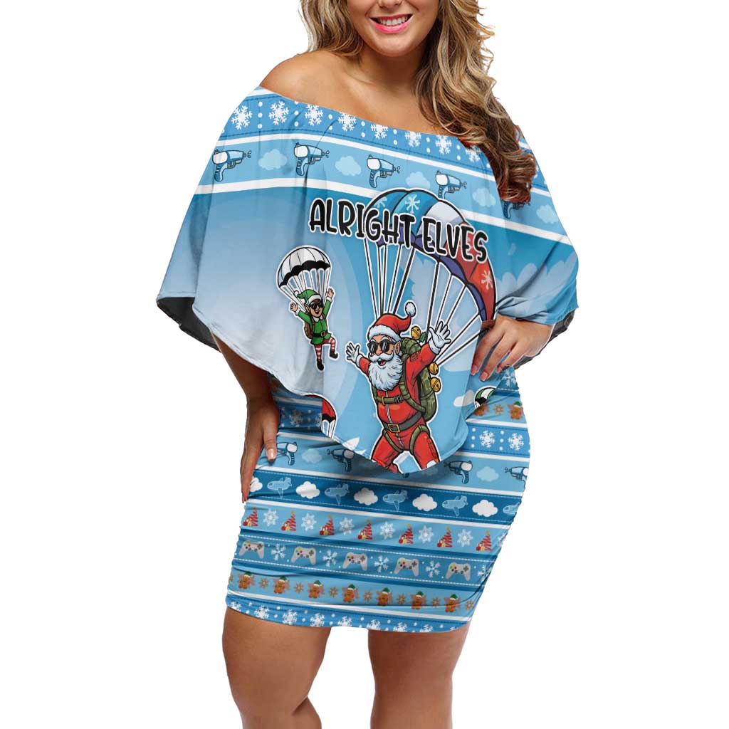 Gamer Christmas Family Matching Off Shoulder Short Dress and Hawaiian Shirt Alright Elves Where We Dropping - Wonder Print Shop
