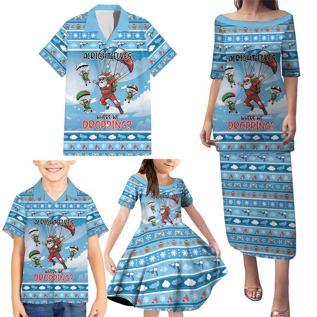 Gamer Christmas Family Matching Puletasi and Hawaiian Shirt Alright Elves Where We Dropping - Wonder Print Shop