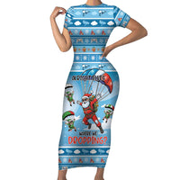 Gamer Christmas Family Matching Short Sleeve Bodycon Dress and Hawaiian Shirt Alright Elves Where We Dropping - Wonder Print Shop