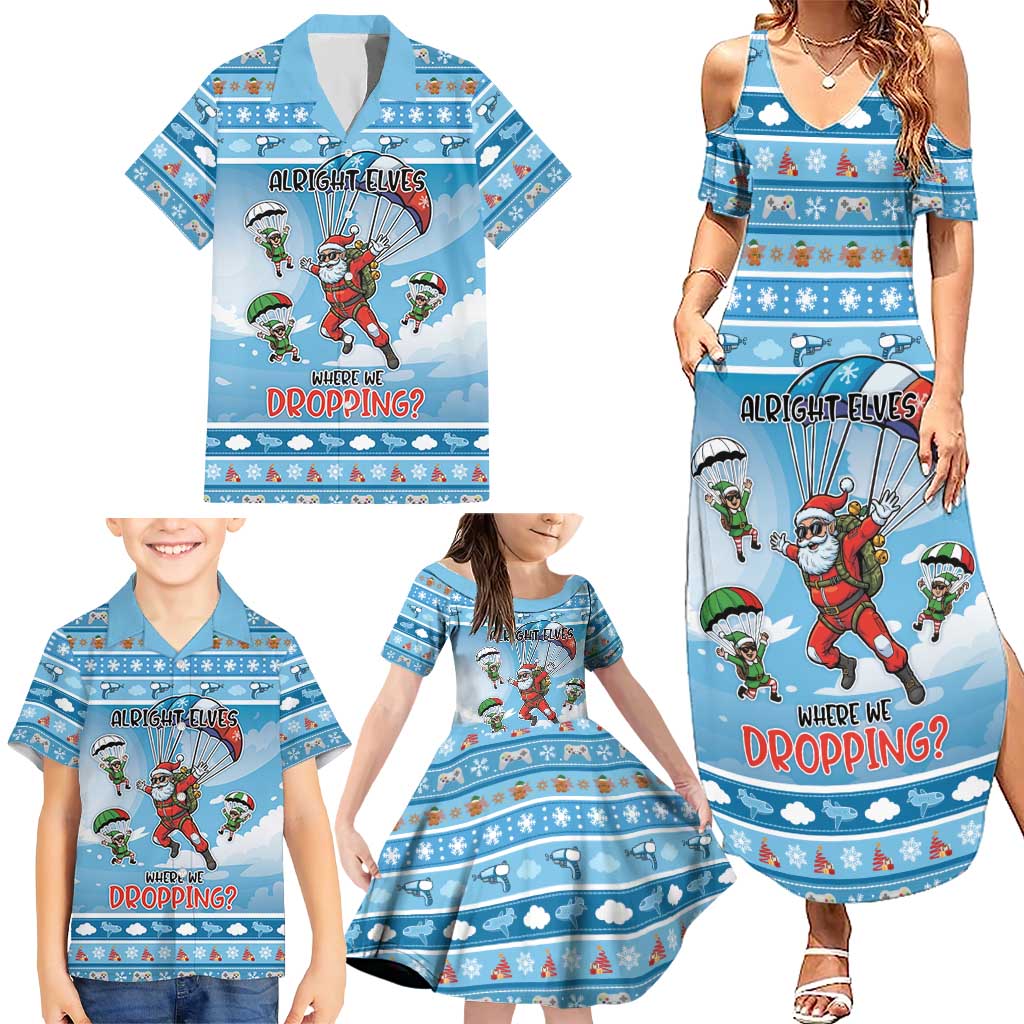 Gamer Christmas Family Matching Summer Maxi Dress and Hawaiian Shirt Alright Elves Where We Dropping - Wonder Print Shop