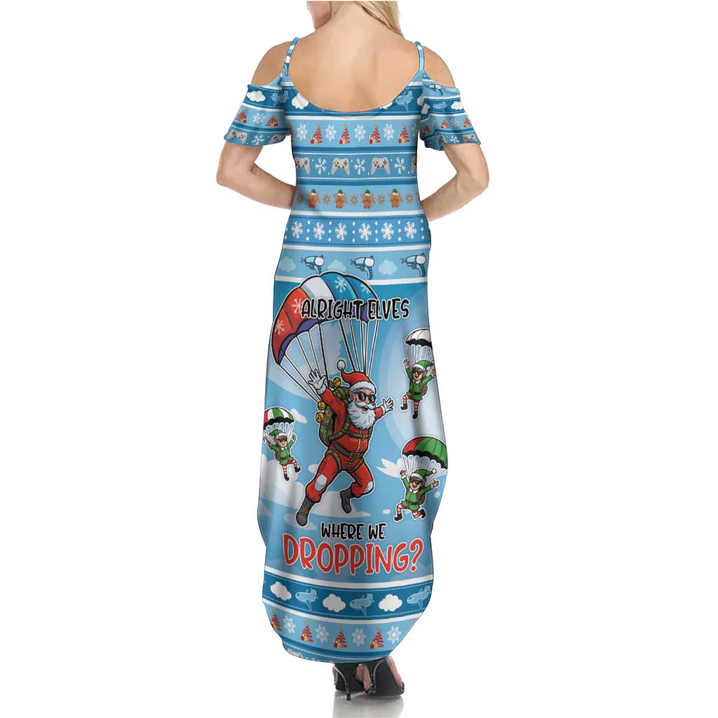 Gamer Christmas Family Matching Summer Maxi Dress and Hawaiian Shirt Alright Elves Where We Dropping - Wonder Print Shop