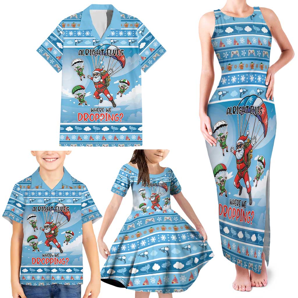 Gamer Christmas Family Matching Tank Maxi Dress and Hawaiian Shirt Alright Elves Where We Dropping - Wonder Print Shop