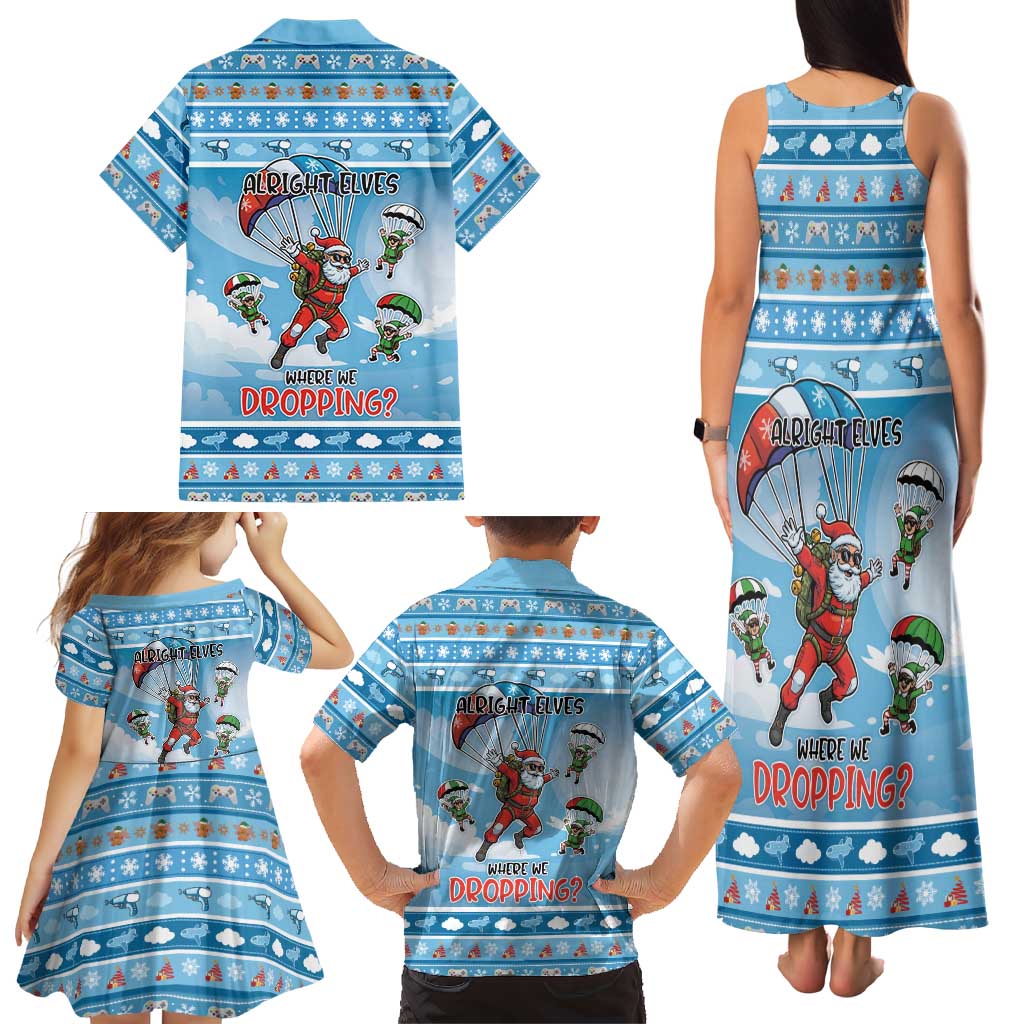 Gamer Christmas Family Matching Tank Maxi Dress and Hawaiian Shirt Alright Elves Where We Dropping - Wonder Print Shop