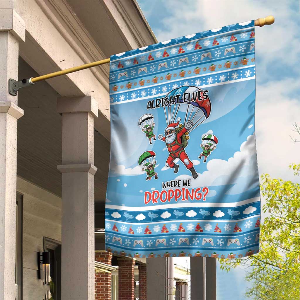 Gamer Christmas Garden Flag Alright Elves Where We Dropping - Wonder Print Shop