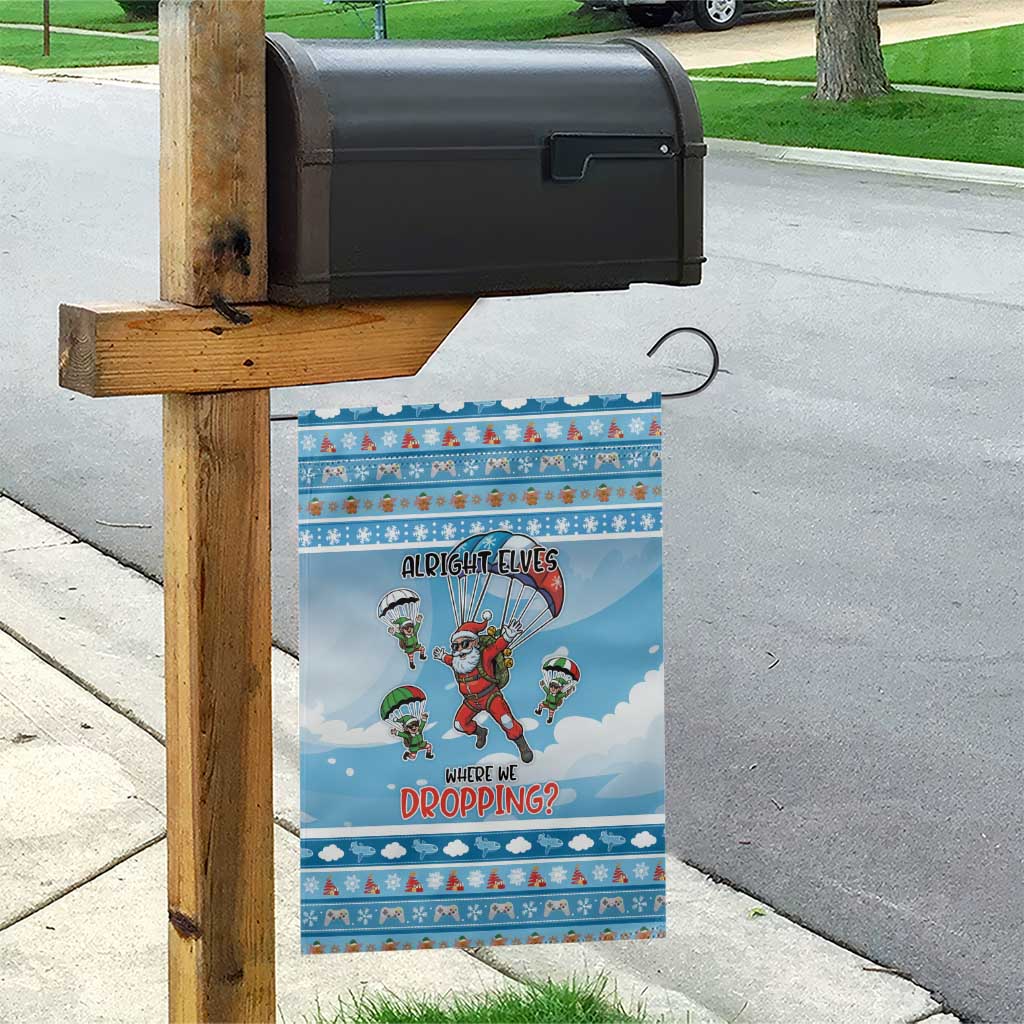 Gamer Christmas Garden Flag Alright Elves Where We Dropping - Wonder Print Shop
