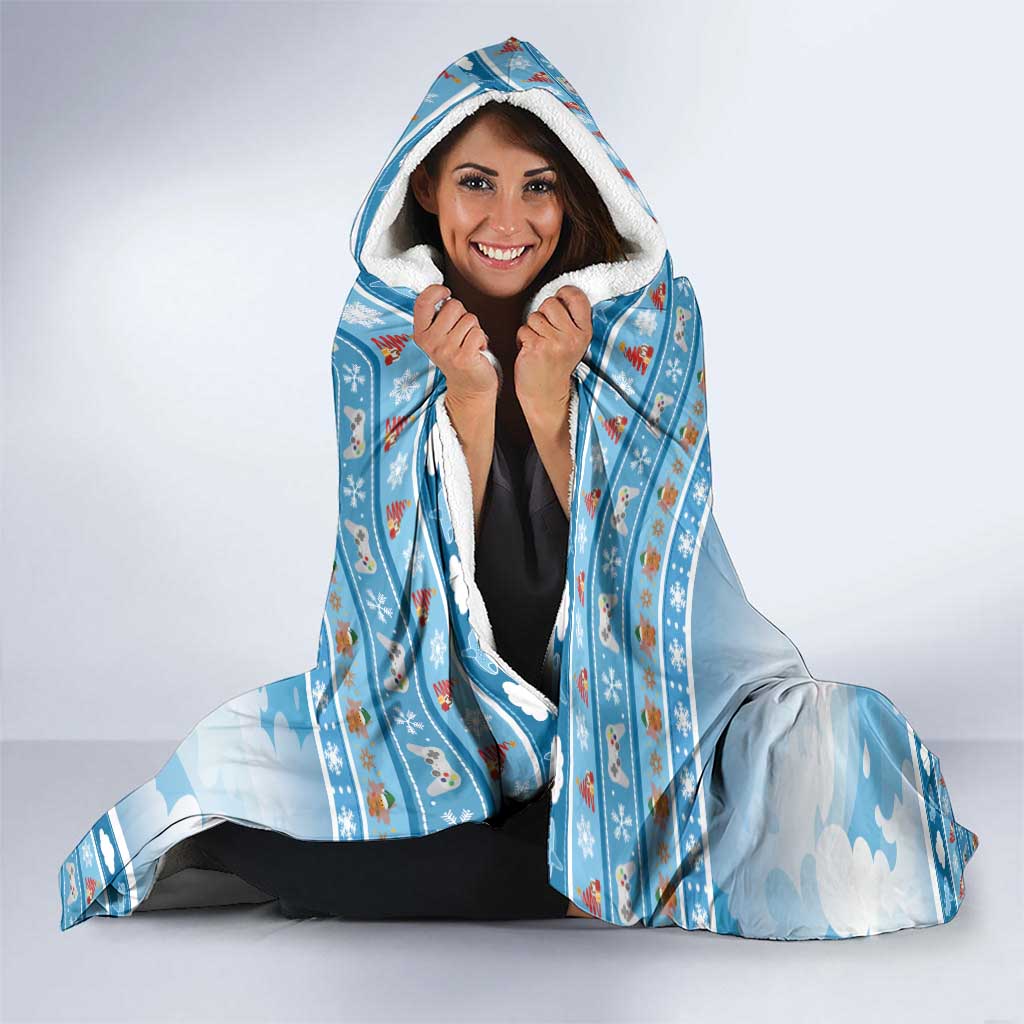Gamer Christmas Hooded Blanket Alright Elves Where We Dropping - Wonder Print Shop