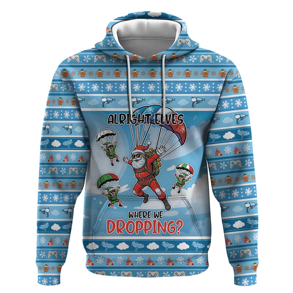 Gamer Christmas Hoodie Alright Elves Where We Dropping - Wonder Print Shop