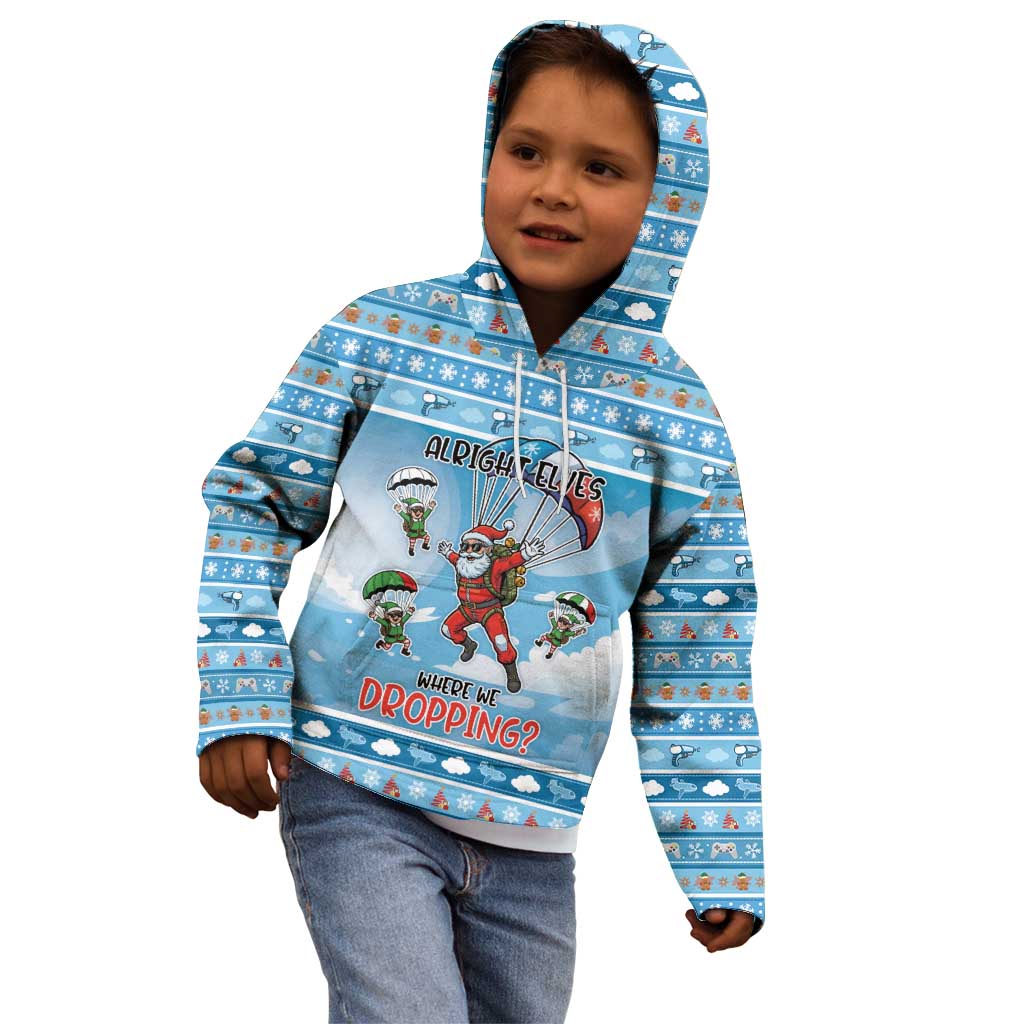 Gamer Christmas Kid Hoodie Alright Elves Where We Dropping - Wonder Print Shop