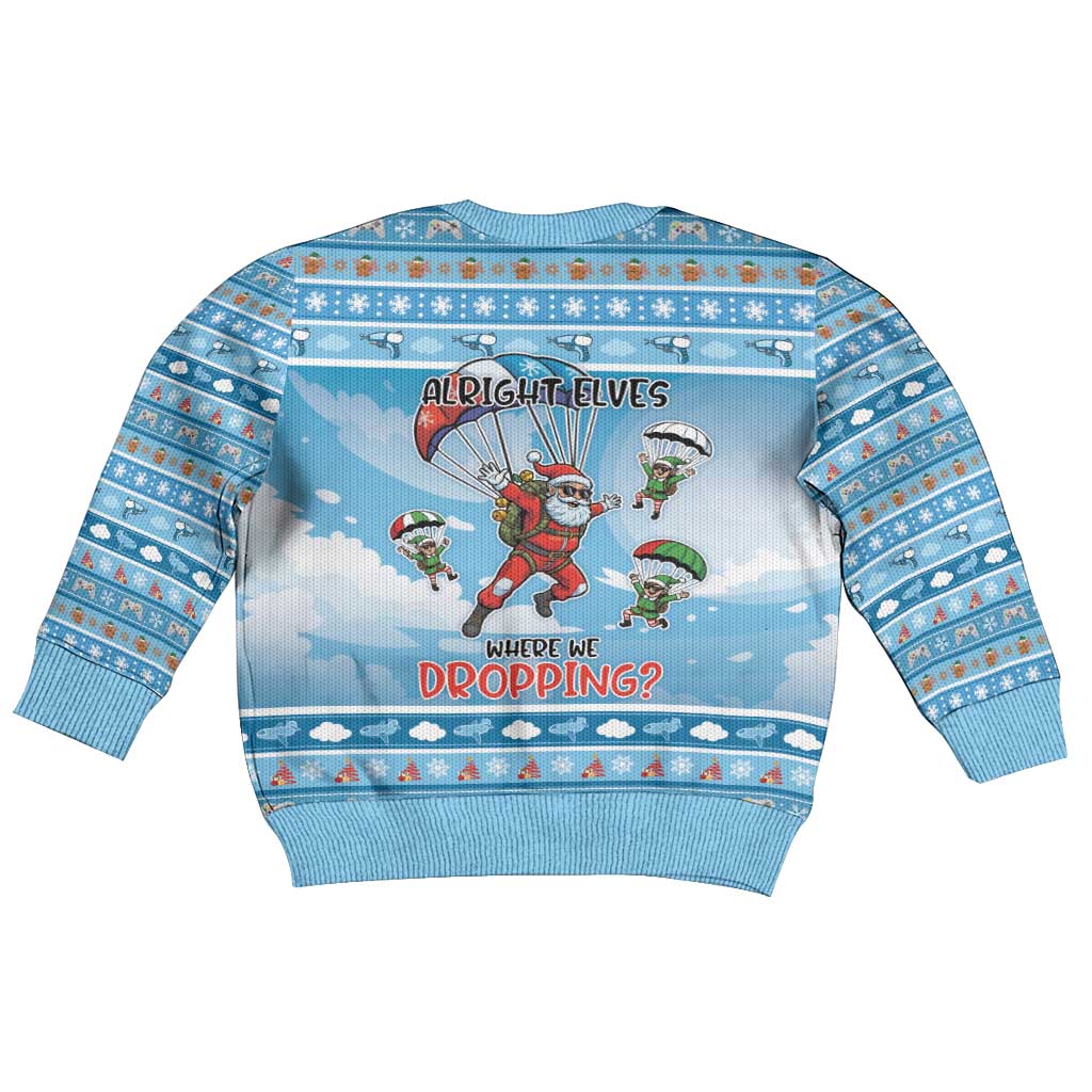 Gamer Christmas Kid Ugly Christmas Sweater Alright Elves Where We Dropping - Wonder Print Shop