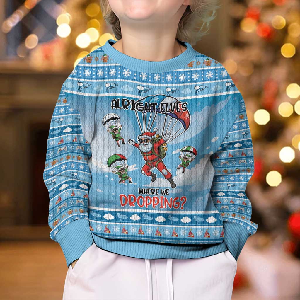 Gamer Christmas Kid Ugly Christmas Sweater Alright Elves Where We Dropping - Wonder Print Shop
