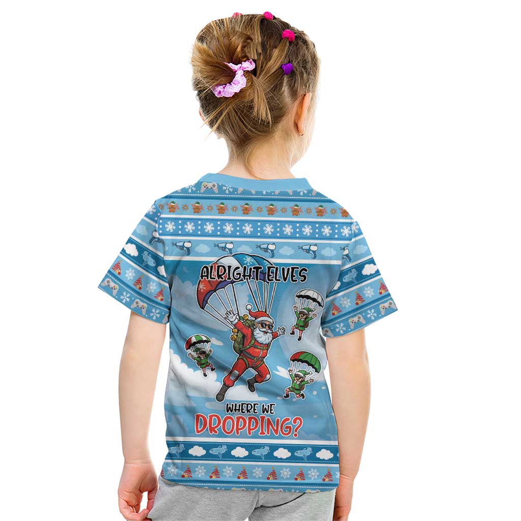 Gamer Christmas Kid T Shirt Alright Elves Where We Dropping - Wonder Print Shop