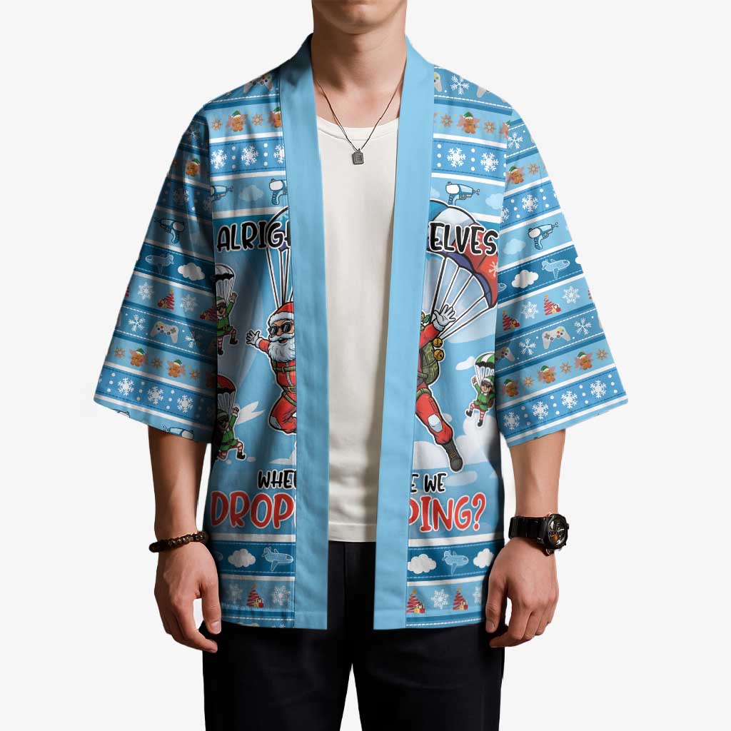 Gamer Christmas Kimono Alright Elves Where We Dropping - Wonder Print Shop