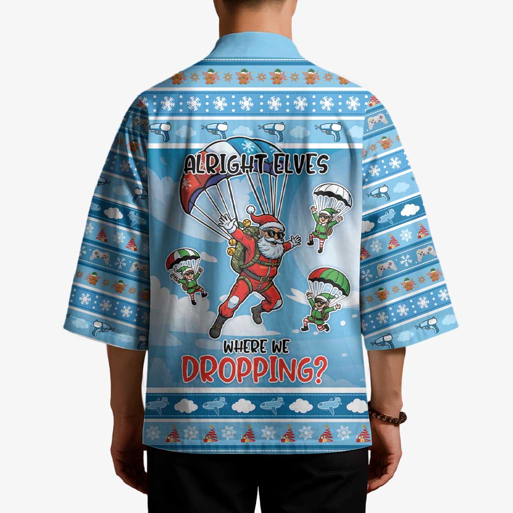 Gamer Christmas Kimono Alright Elves Where We Dropping - Wonder Print Shop