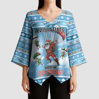 Gamer Christmas Kimono Sleeve Blouse Alright Elves Where We Dropping - Wonder Print Shop