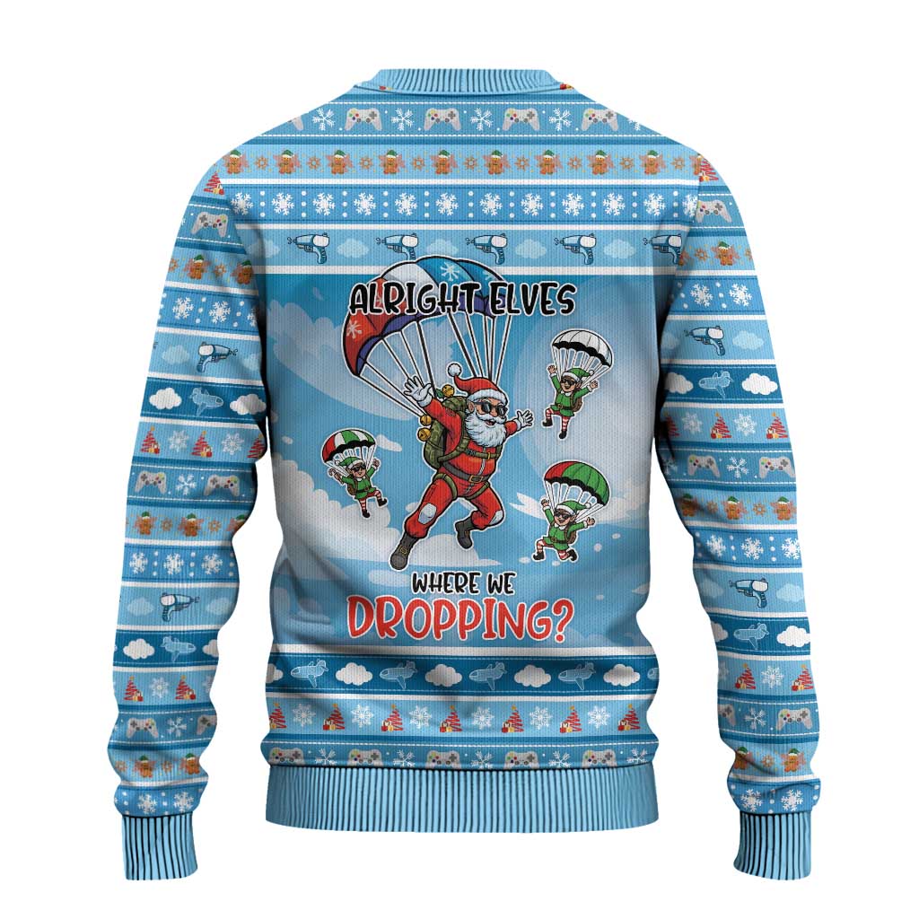 Gamer Christmas Ugly Christmas Sweater Alright Elves Where We Dropping - Wonder Print Shop