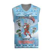 Gamer Christmas Knitted V-Neck Vest Alright Elves Where We Dropping - Wonder Print Shop