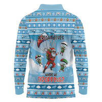 Gamer Christmas Long Sleeve Polo Shirt Alright Elves Where We Dropping - Wonder Print Shop
