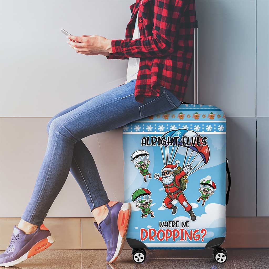 Gamer Christmas Luggage Cover Alright Elves Where We Dropping - Wonder Print Shop