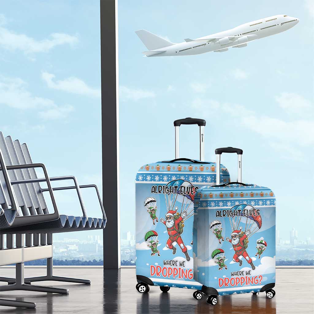 Gamer Christmas Luggage Cover Alright Elves Where We Dropping - Wonder Print Shop